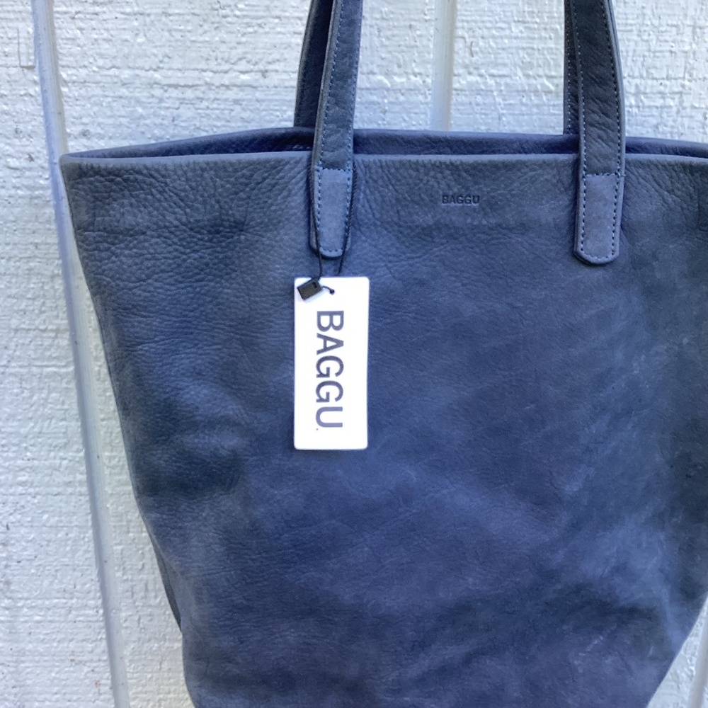 Baggu suede LEATHER unlined TOTE bag - Picture 4 of 5